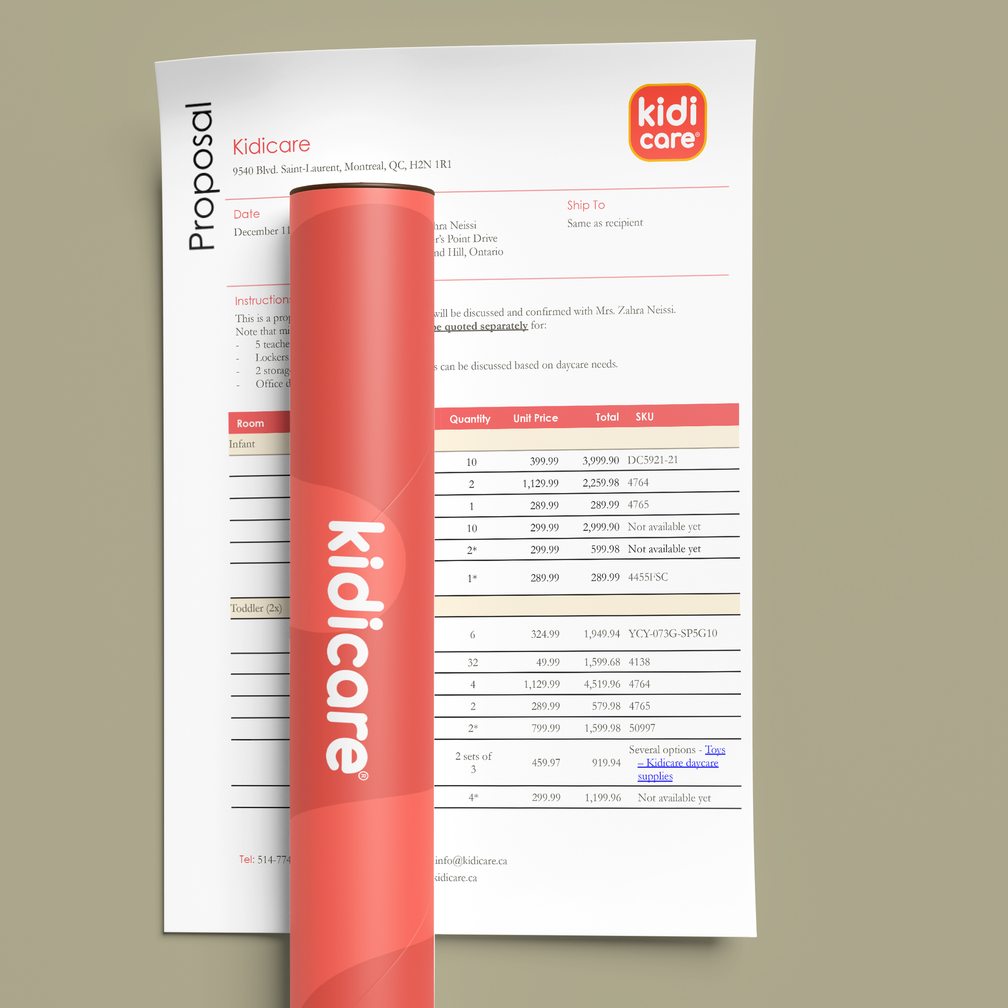 Kidicare daycare supplies