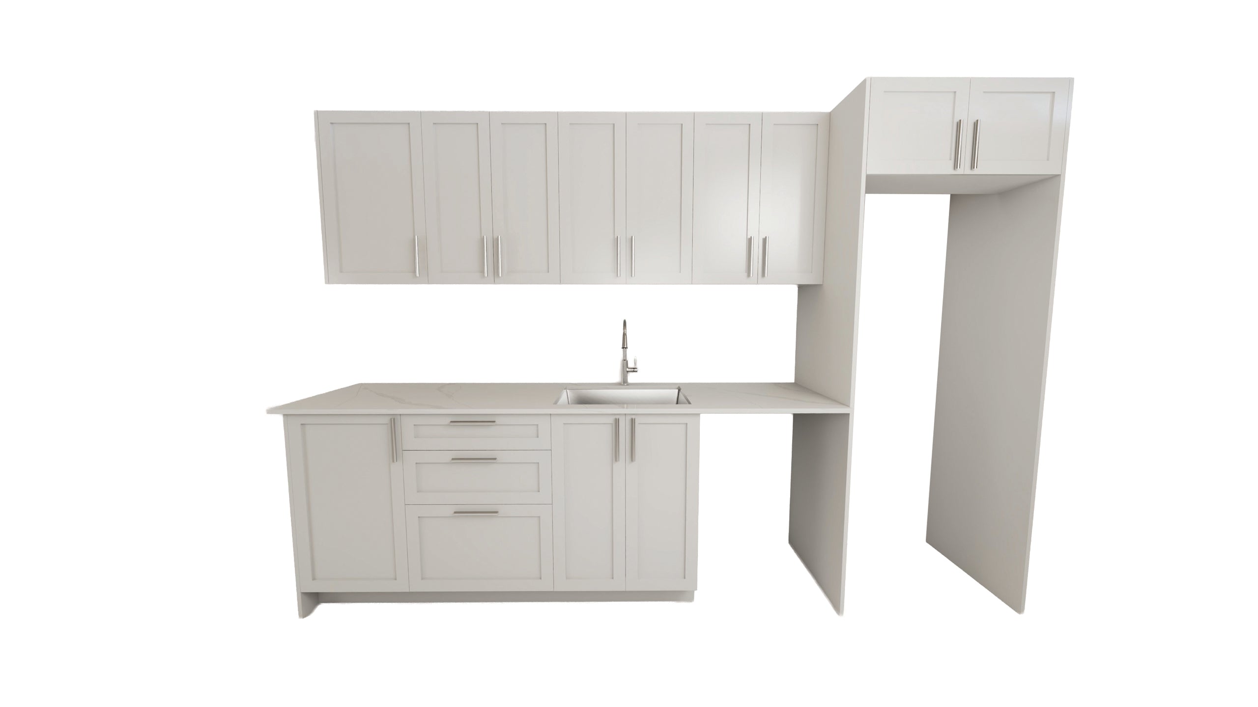 Kitchen Recessed 10 Feet - 5 Colors 10 Feet SHAKER WHITE