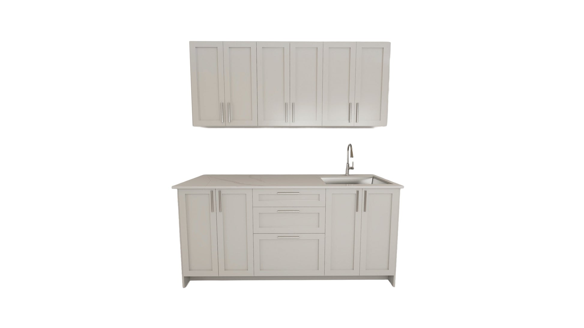 Kitchen 6 Feet - 5 Colors 6 Feet SHAKER WHITE