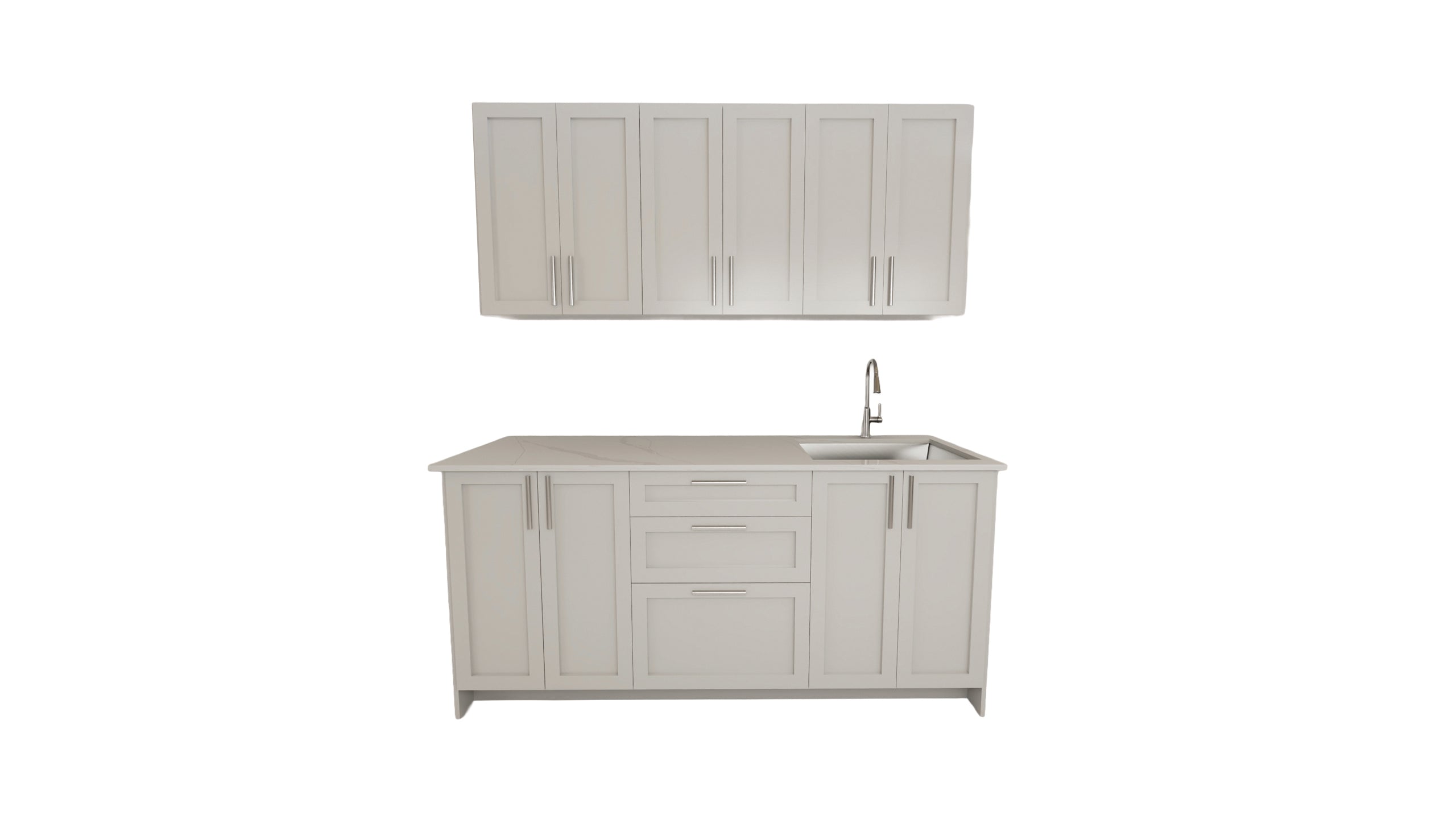Kitchen 6 Feet - 5 Colors 6 Feet SHAKER WHITE