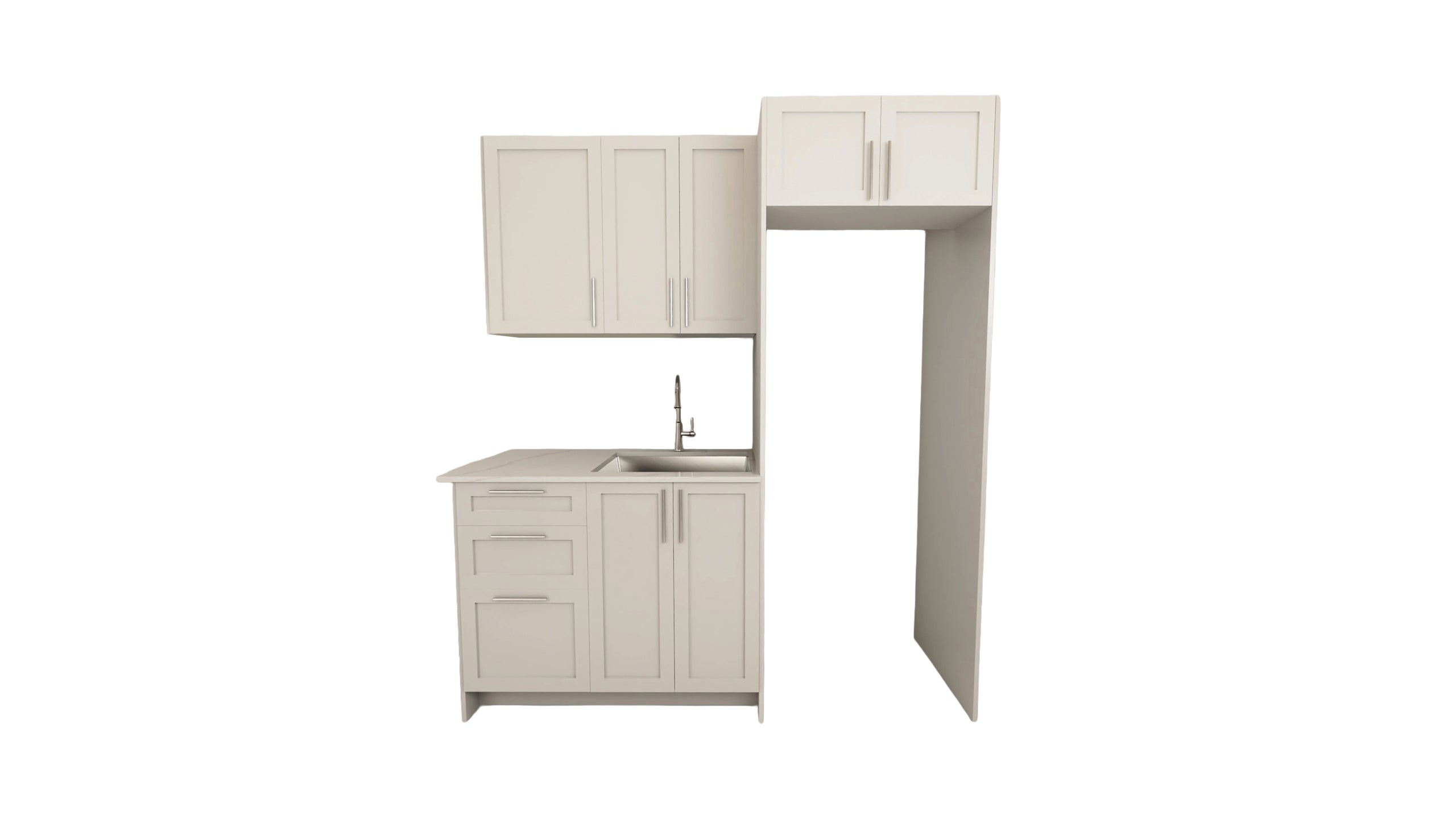 Kitchen Recessed 6 Feet - 5 Colors 6 Feet SHAKER WHITE