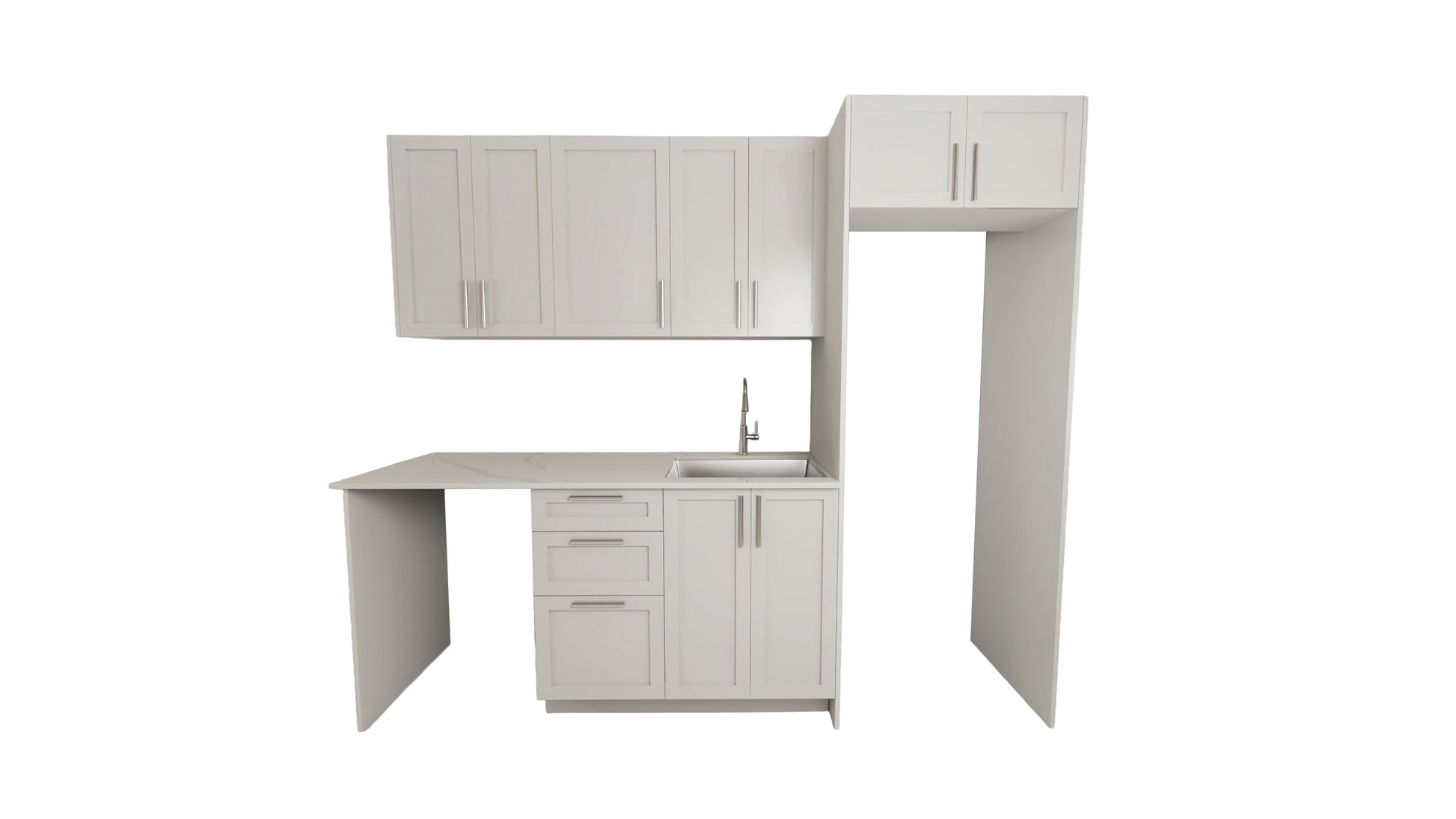 Kitchen Recessed 8 Feet - 5 Colors 8 Feet SHAKER WHITE