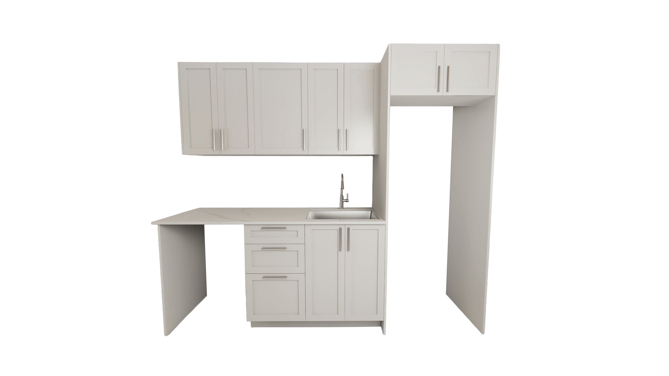 Kitchen Recessed 8 Feet - 5 Colors 8 Feet SHAKER WHITE