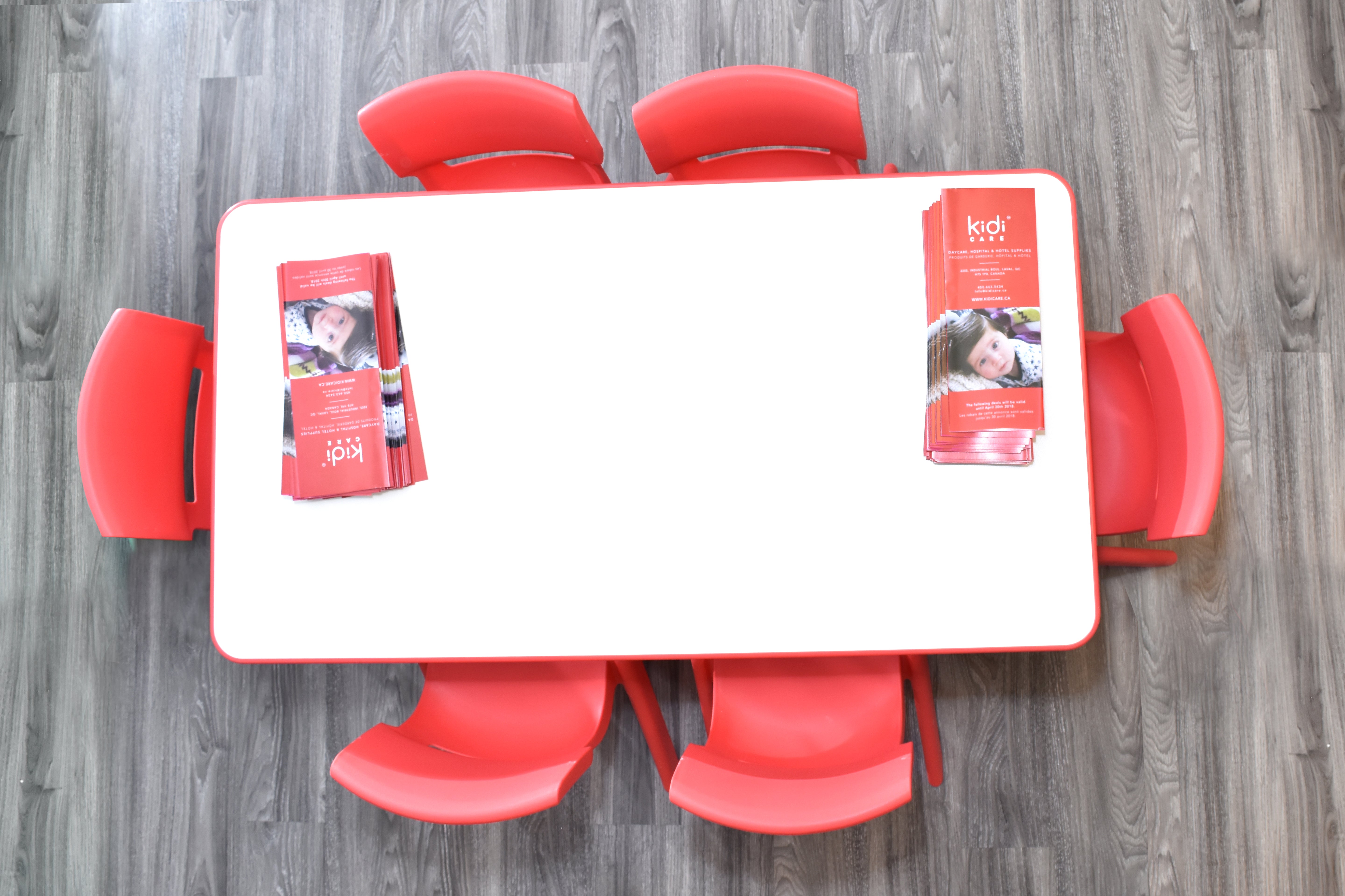 24x45 Table with 6 Plastic Chairs Set