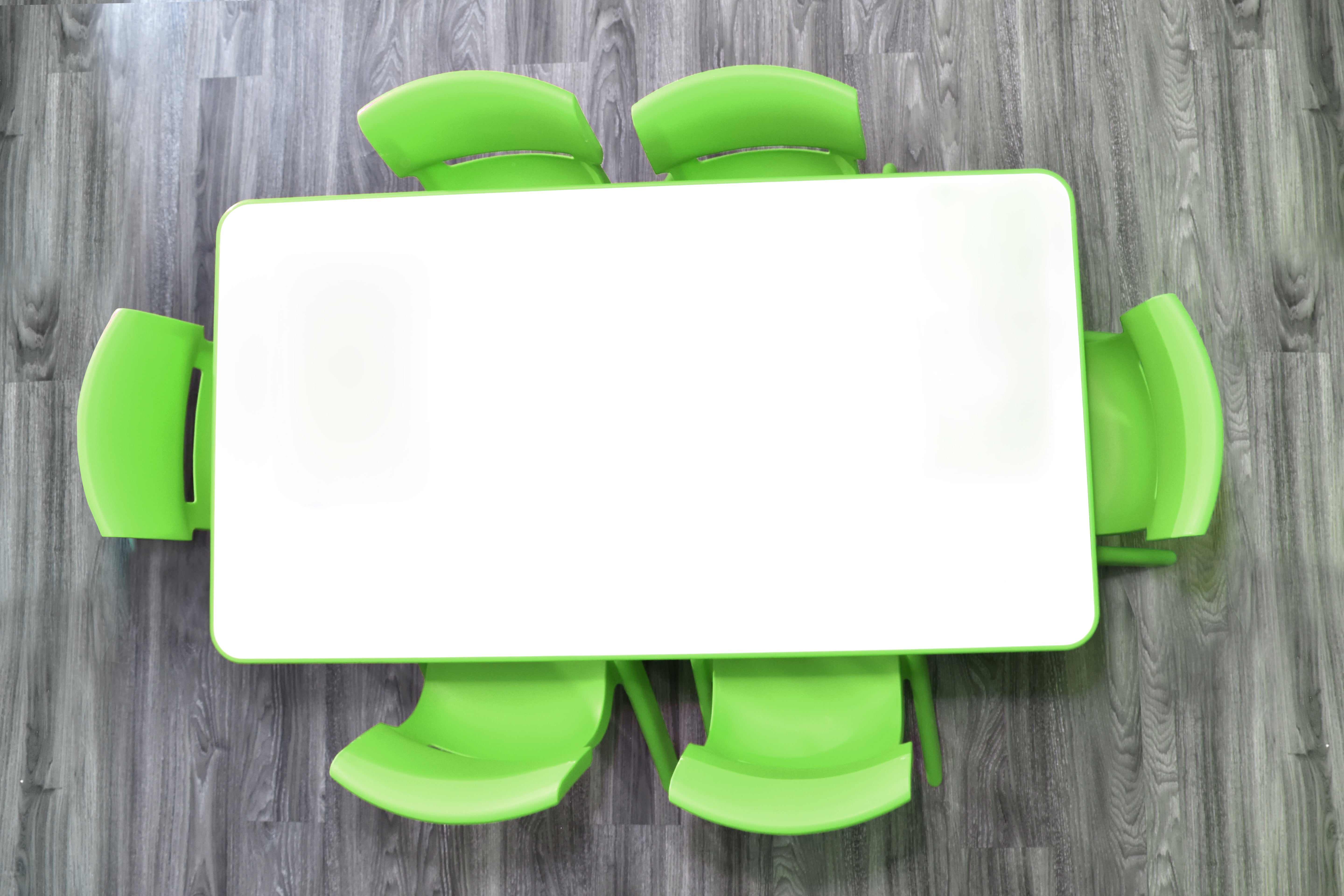 24x45 Table with 6 Plastic Chairs Set