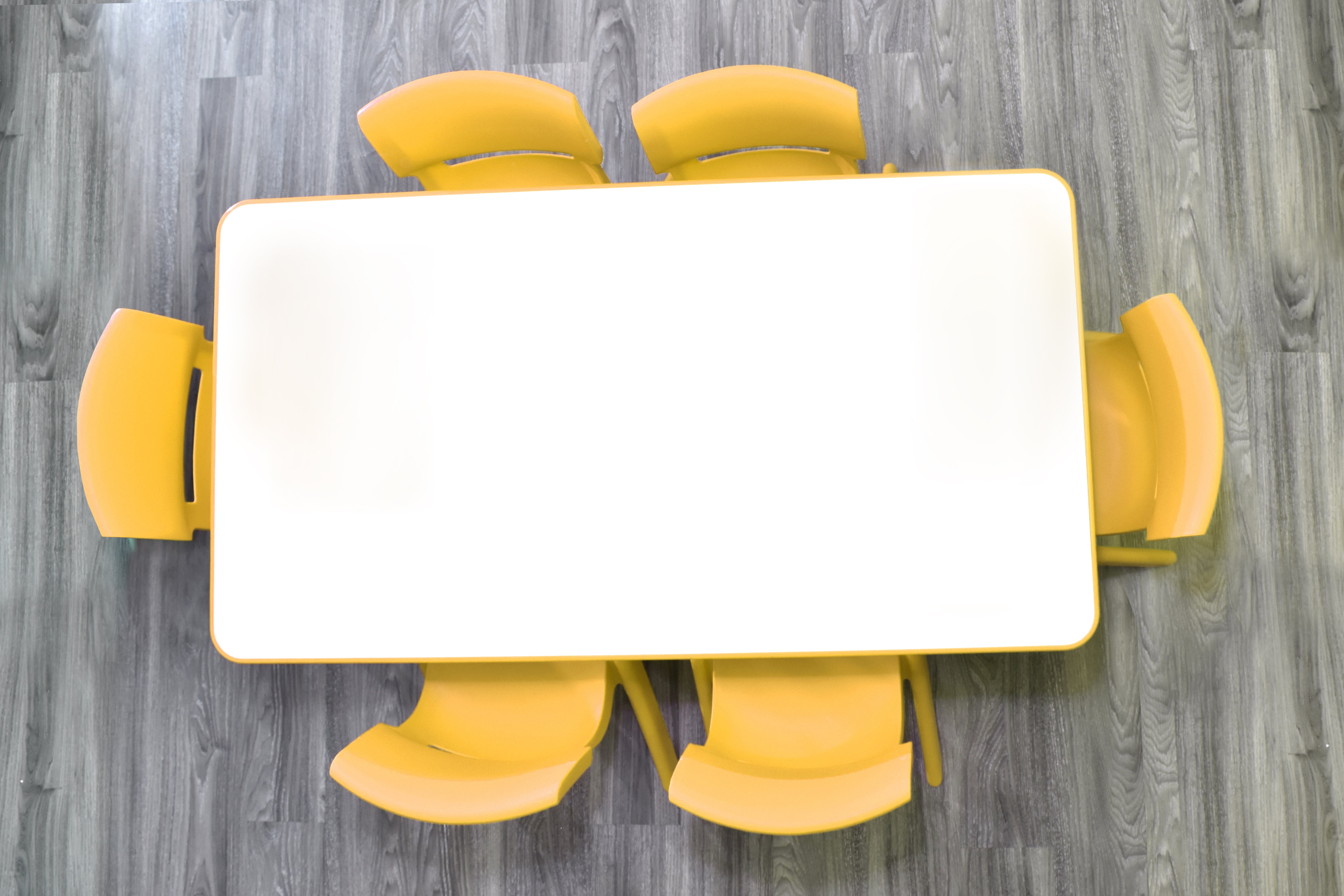 24x45 Table with 6 Plastic Chairs Set