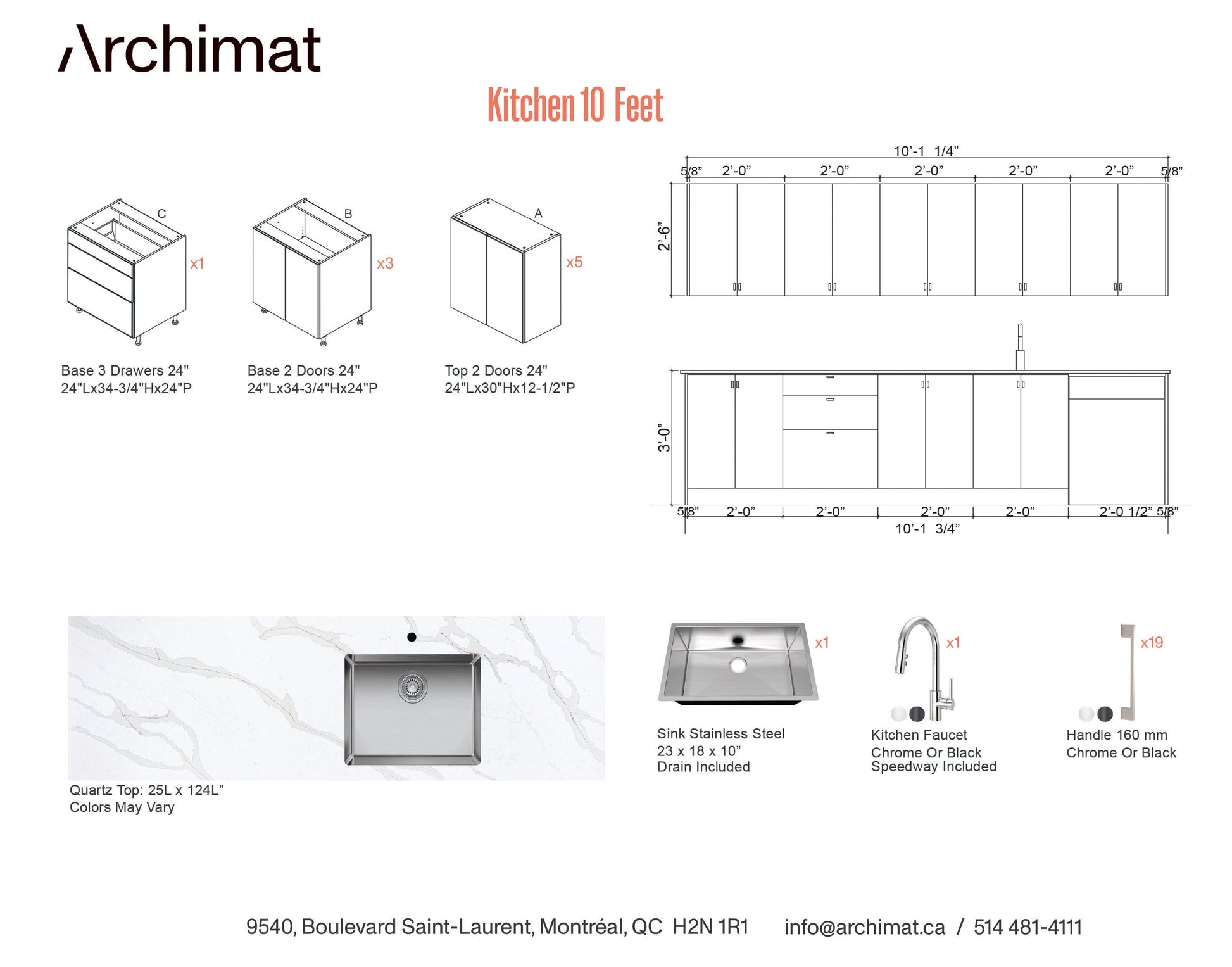 kitchen 10 Feet - 5 Colors