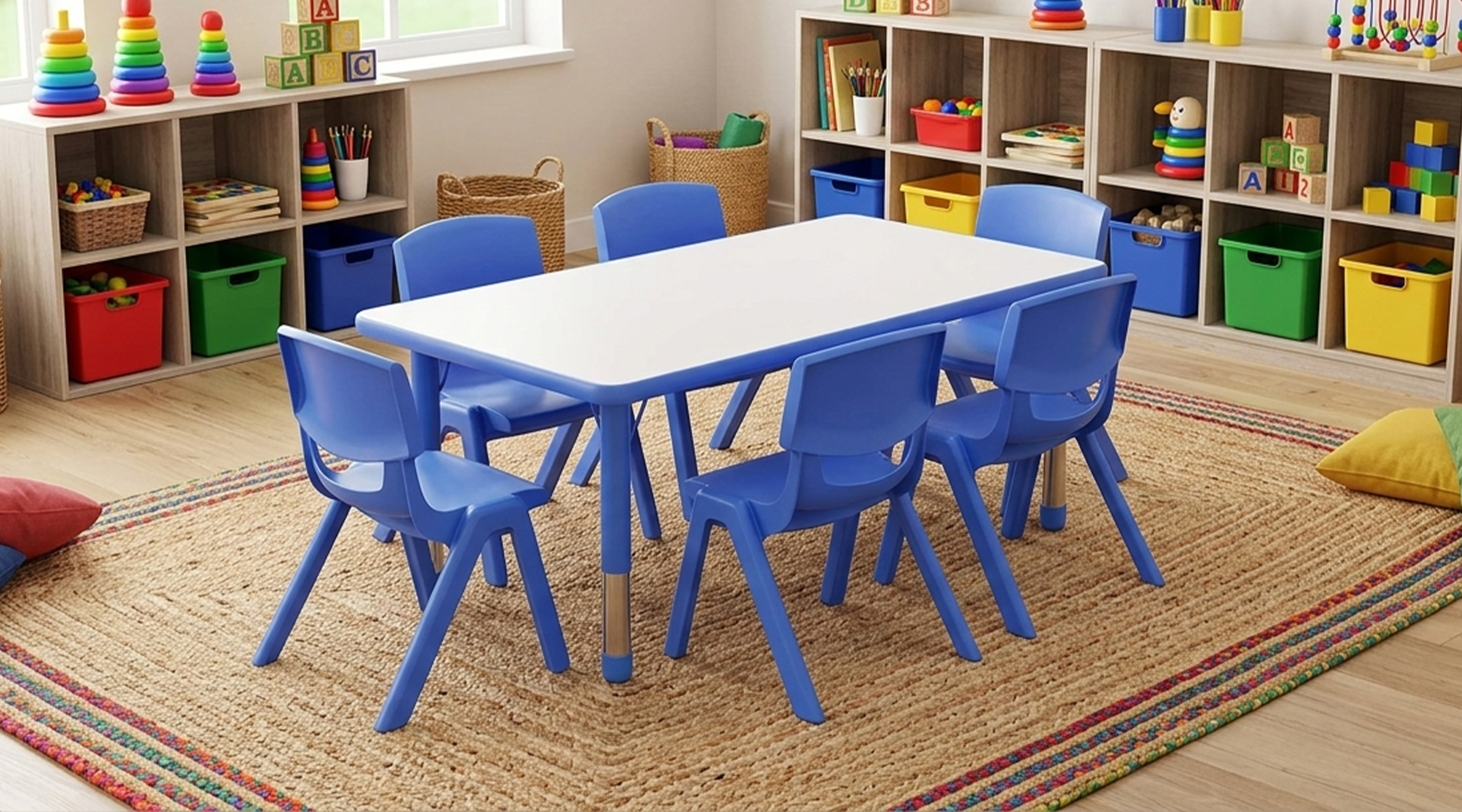 Kidicare Compact Activity Table Set — 24" × 45"