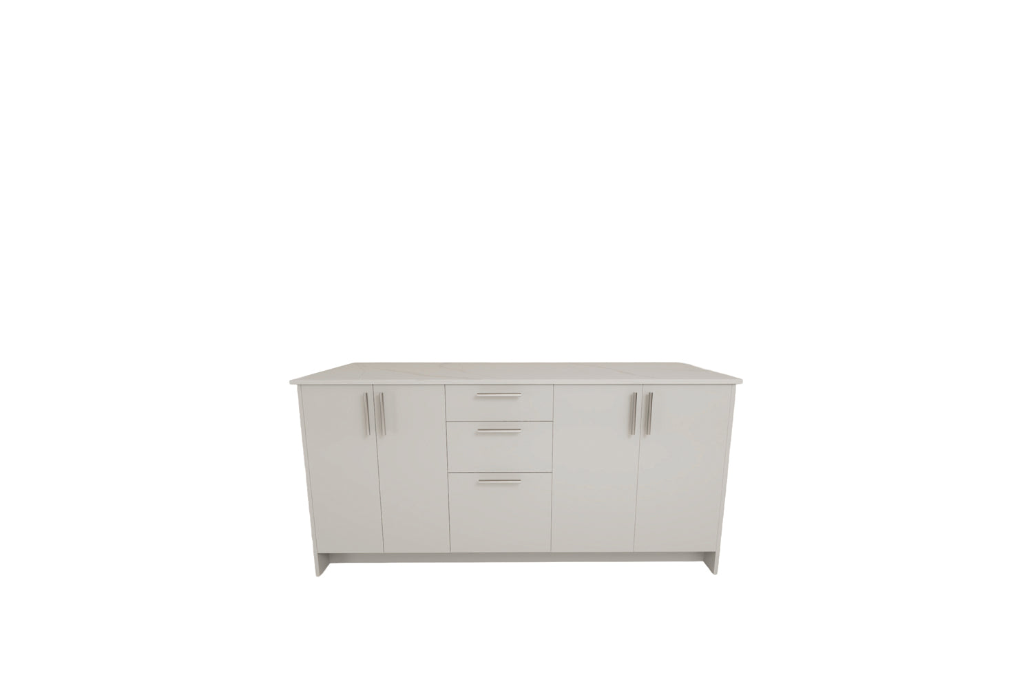 Kitchen Island 6 Feet - 5 Colors 6 Feet GLOSSY WHITE