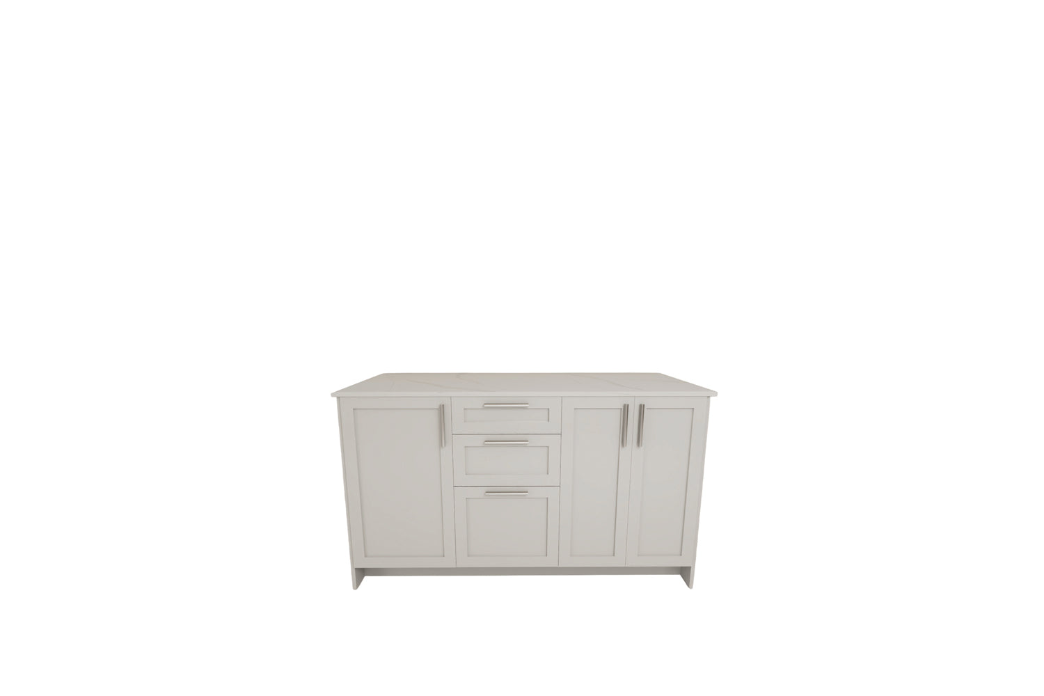 Kitchen Island 5 Feet - 5 Colors 5 Feet SHAKER WHITE