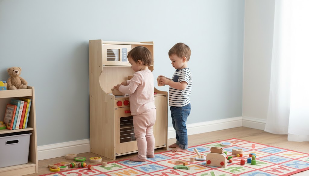 Kidicare Natural Wood Play Kitchen