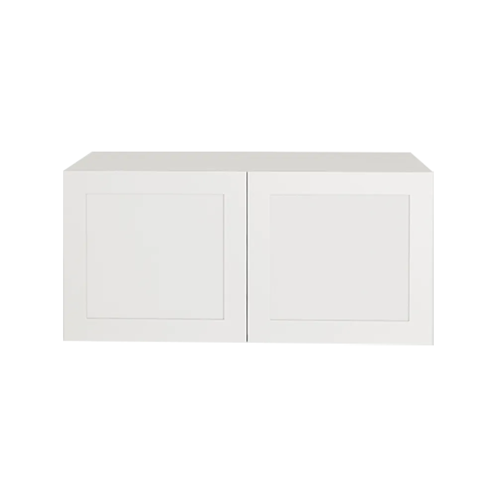 Armoire de cuisine assemblée Urbania Collection au-dessus du réfrigérateur 30 po x 14 po x 12,5 po - Shaker White