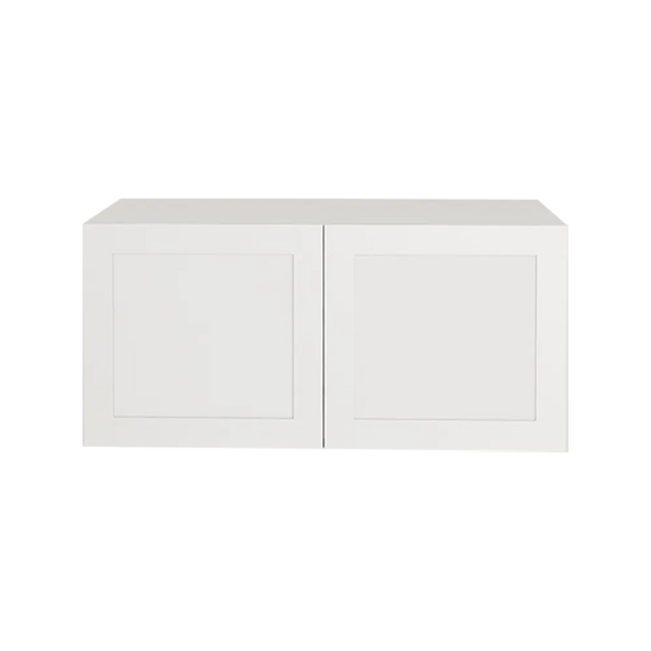 Armoire de cuisine assemblée Urbania Collection au-dessus du réfrigérateur 30 po x 14 po x 12,5 po - Shaker White