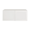 Armoire de cuisine assemblée Urbania Collection au-dessus du réfrigérateur 33 po x 14 po x 12,5 po - Shaker White
