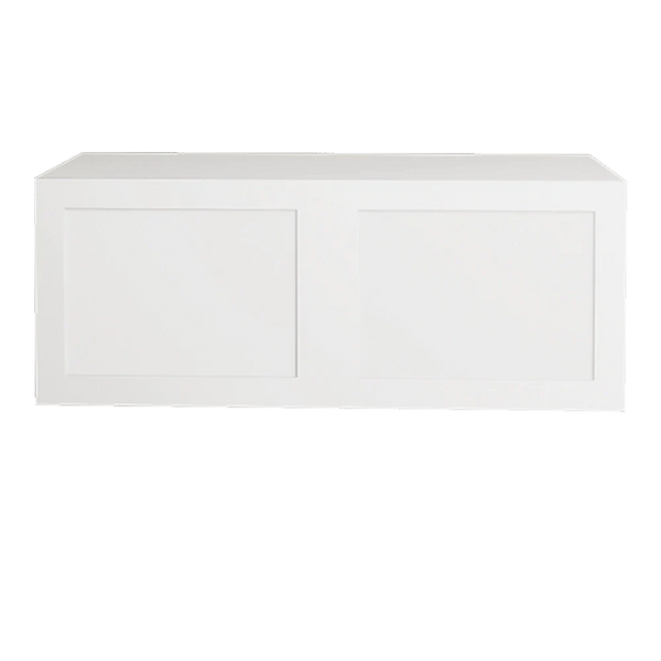 Armoire de cuisine assemblée Urbania Collection au-dessus du réfrigérateur 36 po x 14 po x 12,5 po - Shaker White