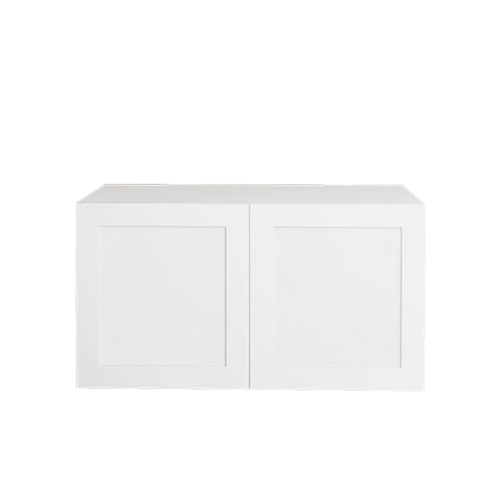 Armoire de cuisine assemblée Urbania Collection au-dessus du réfrigérateur 28 po x 15 po x 12,5 po - Shaker White