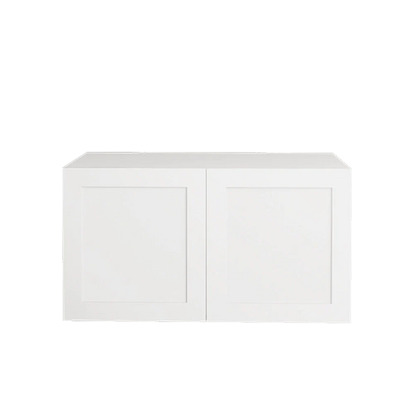 Armoire de cuisine assemblée Urbania Collection au-dessus du réfrigérateur 28 po x 15 po x 12,5 po - Shaker White