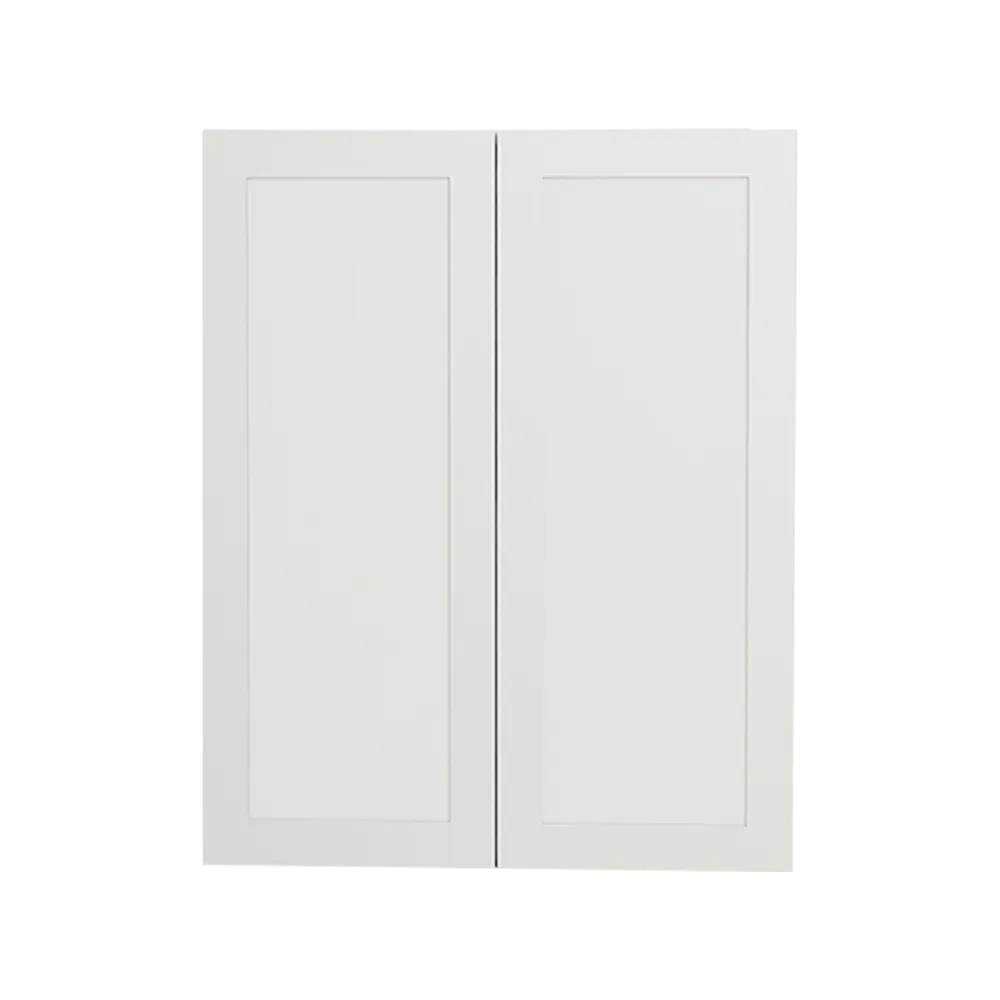 Urbania Collection Assembled Kitchen Cabinet 2 Door Wall Cabinet 24 in x 30 in x 12.5 in - Shaker White