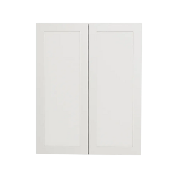 Urbania Collection Assembled Kitchen Cabinet 2 Door Wall Cabinet 24 in x 30 in x 12.5 in - Shaker White