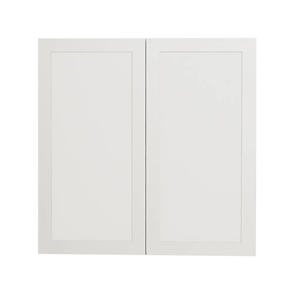 Urbania Collection Assembled Kitchen Cabinet 2 Door Wall Cabinet 30 in x 30 in x 12.5 in - Shaker White