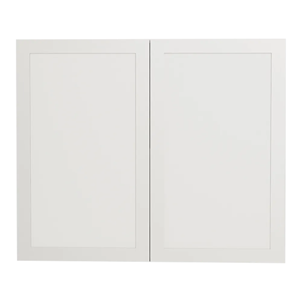 Urbania Collection Assembled Kitchen Cabinet 2 Door Wall Cabinet 36 in x 30 in x 12.5 in - Shaker White