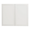 Urbania Collection Assembled Kitchen Cabinet 2 Door Wall Cabinet 36 in x 30 in x 12.5 in - Shaker White