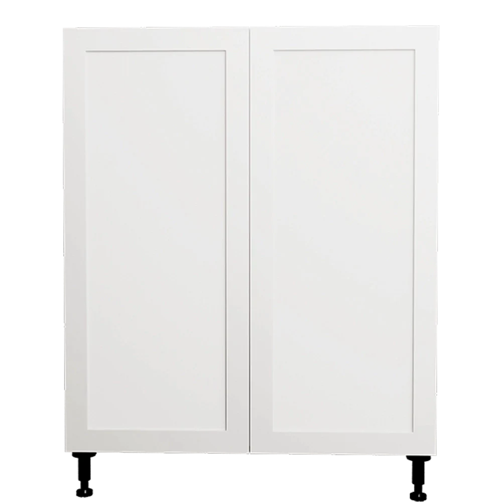 Urbania Collection Assembled Kitchen Cabinet 2 Door Base Cabinet 24 in x 34.75 in x 24 in - Shaker White