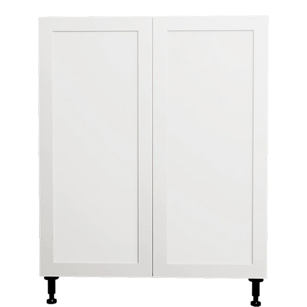 Urbania Collection Assembled Kitchen Cabinet 2 Door Base Cabinet 24 in x 34.75 in x 24 in - Shaker White