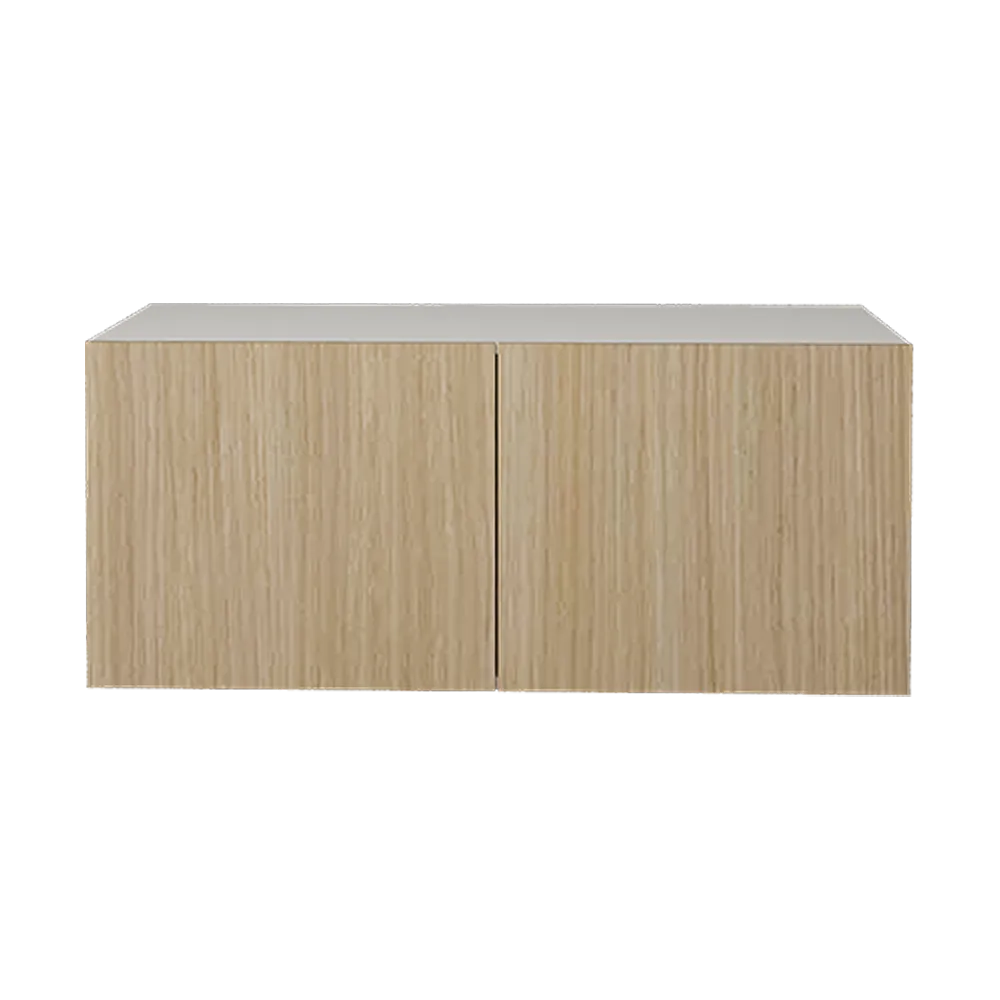 Urbania Collection Assembled Kitchen Cabinet - Sheer Beauty Over-the-Fridge Cabinet 33 in x 14 in x 12.5 in - Sheer Beauty