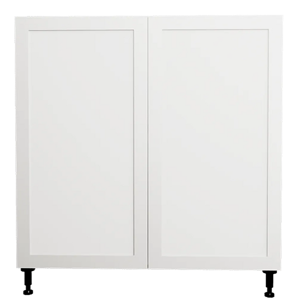 Urbania Collection Assembled Kitchen Cabinet 2 Door Base Cabinet 30 in x 34.75 in x 24 in - Shaker White