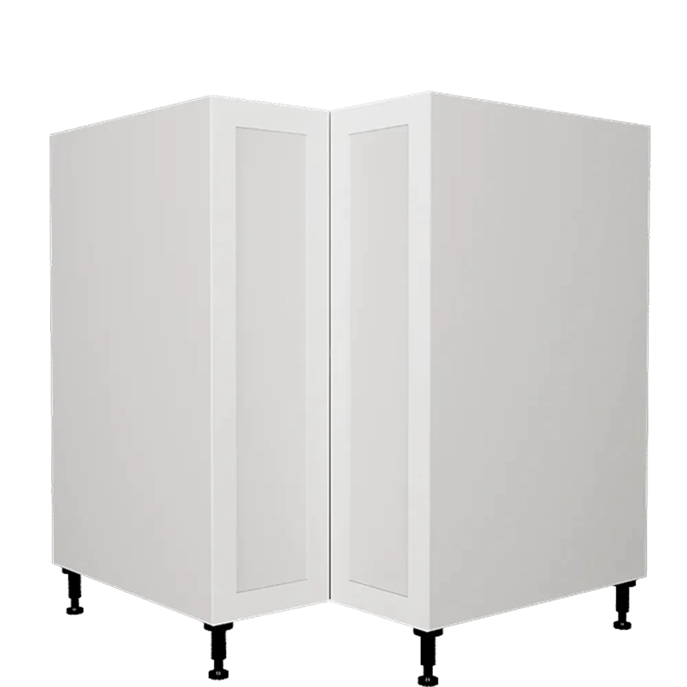 Urbania Collection Assembled Kitchen Cabinet Corner Base Cabinet 33 in x 34.75 in x 24 in - Shaker White