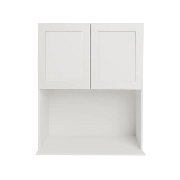 Urbania Collection Assembled Kitchen Cabinet Microwave Wall Cabinet 24 in x 30 in x 15.5 in - Shaker White