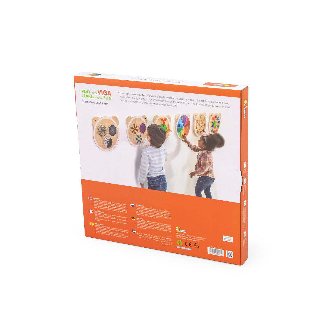 Kidicare - Jouets muraux Tête d'ours (Série-Pack de 6）