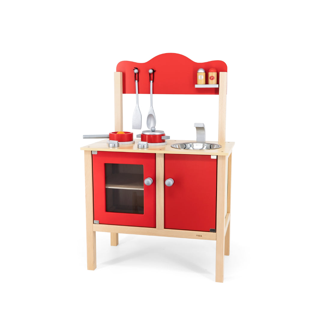Kidicare Red Kitchen with Accessories