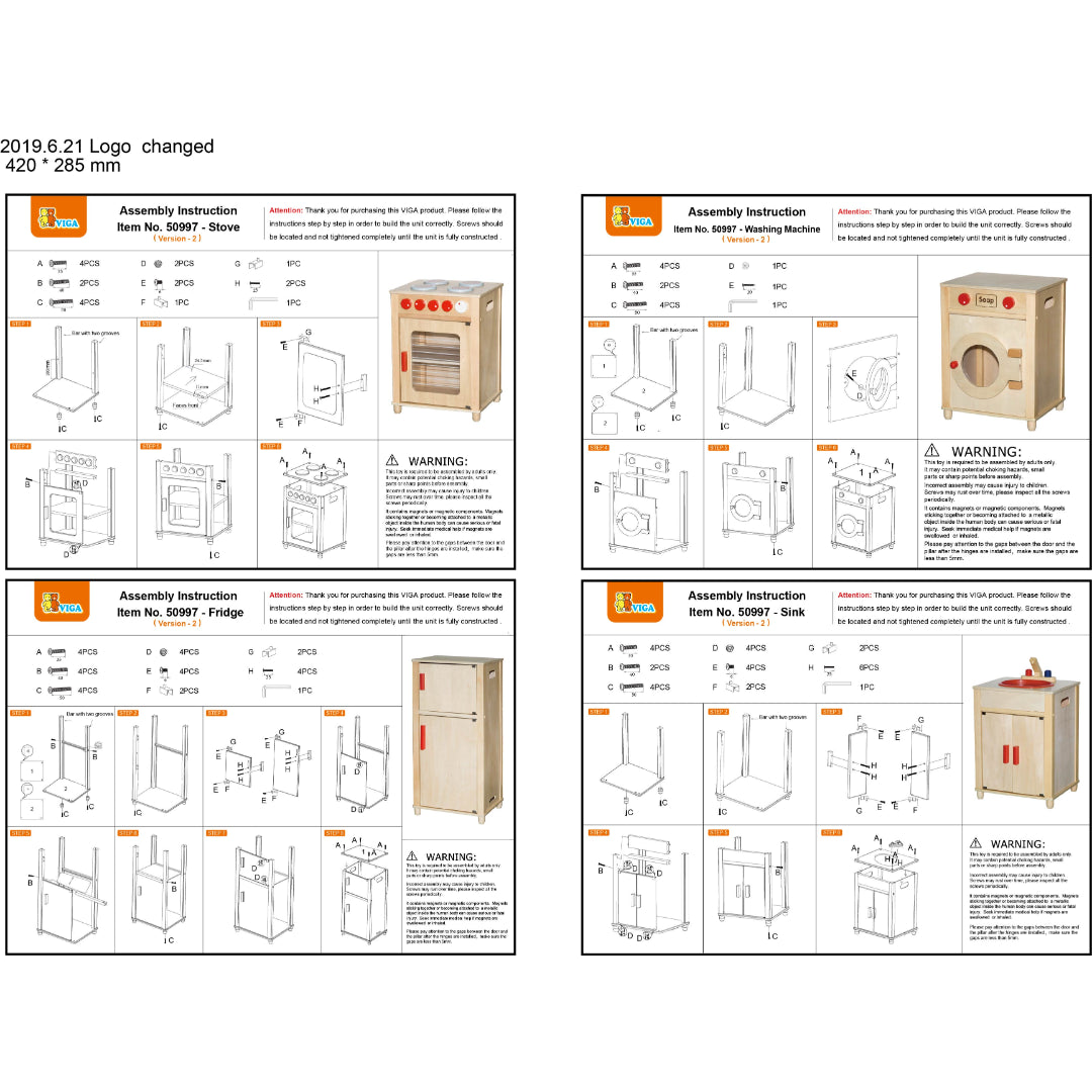 Kidicare - Kitchen Set Natural (5pcs)